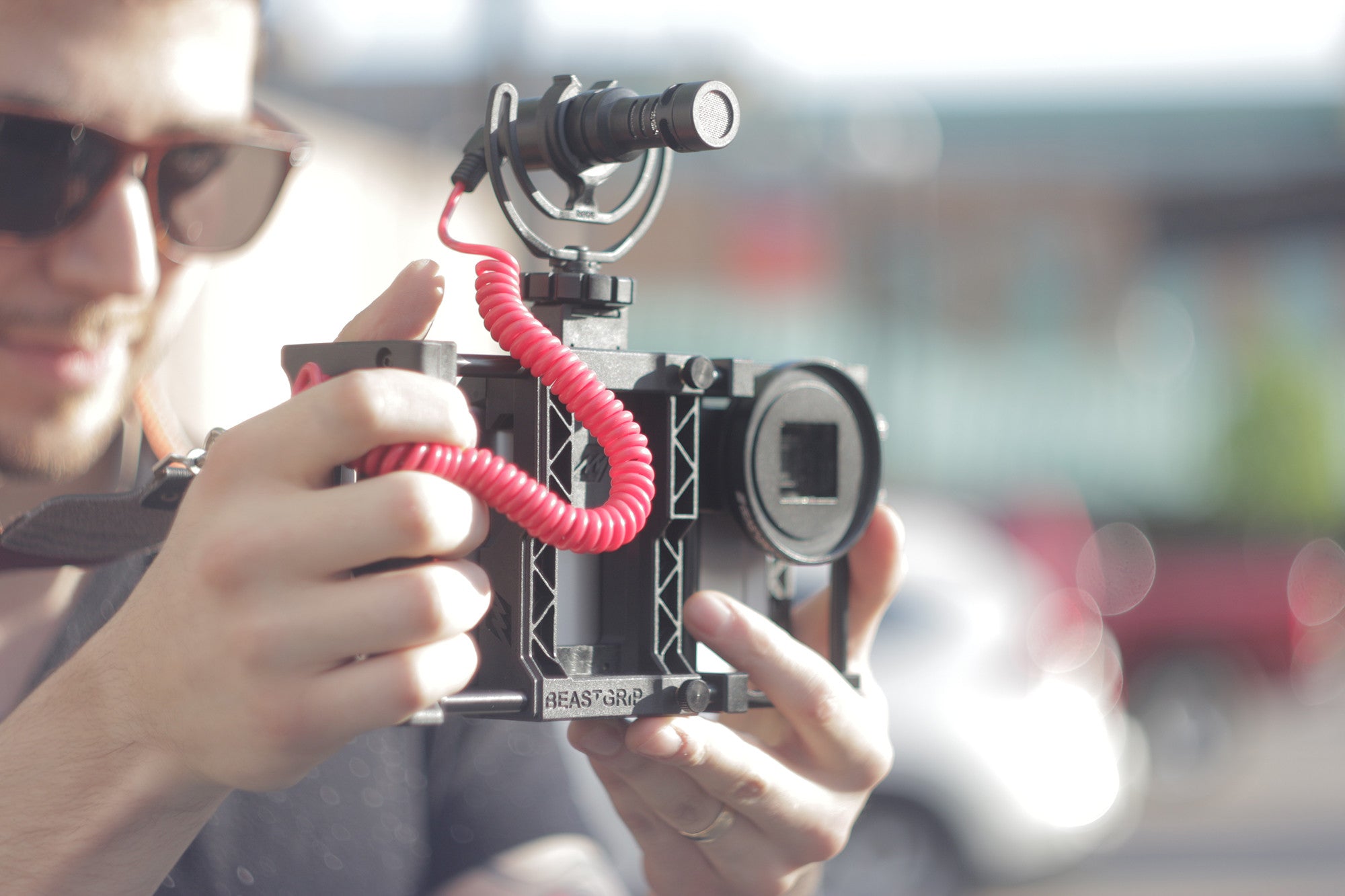 Beastgrip Pro with RODE microphone for smartphone filmmaking
