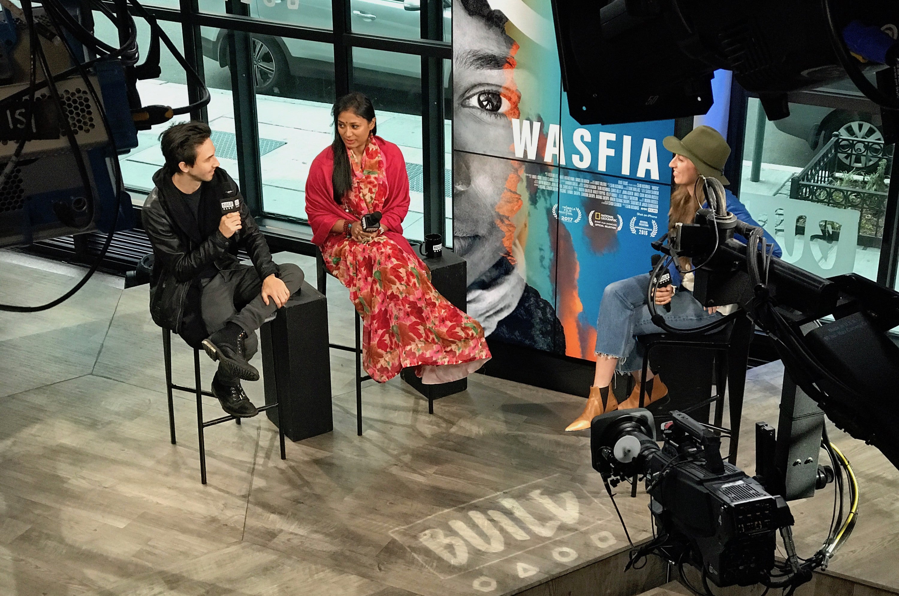 Wasfia Nazreen and Sean discussing the movie "Wasfia"