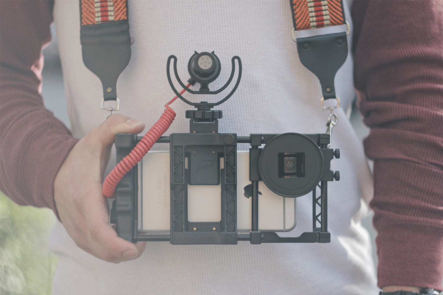 Beastgrip Pro with Anamorphic lens and RODE microphone