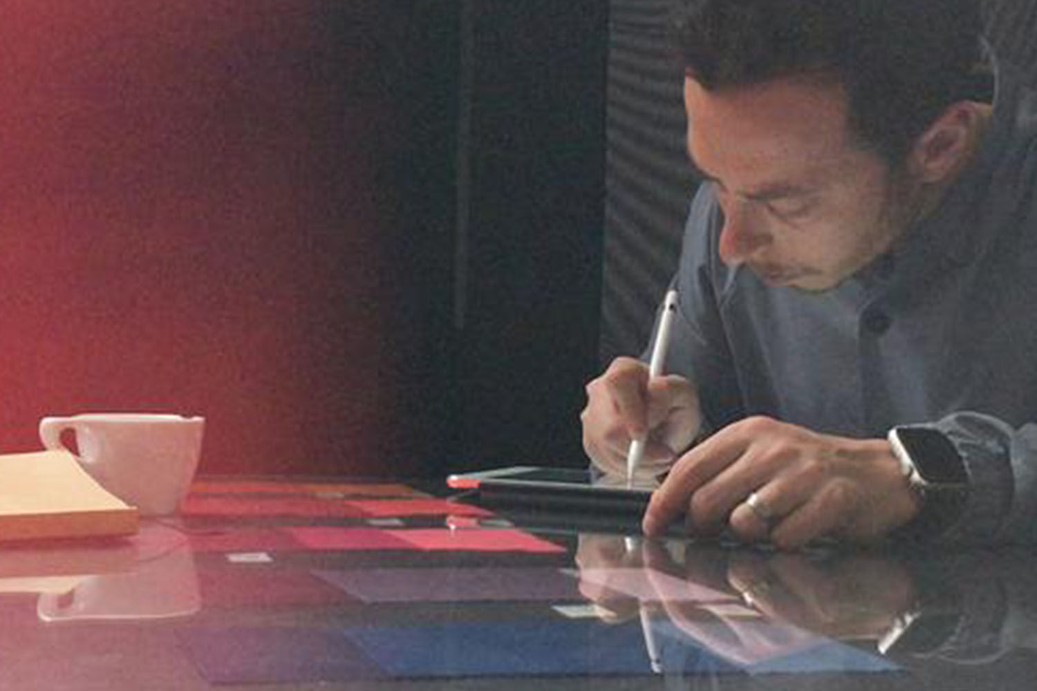 Rapha Employee Draws on iPad Pro - Shot on Beastgrip Pro and DOF Adapter