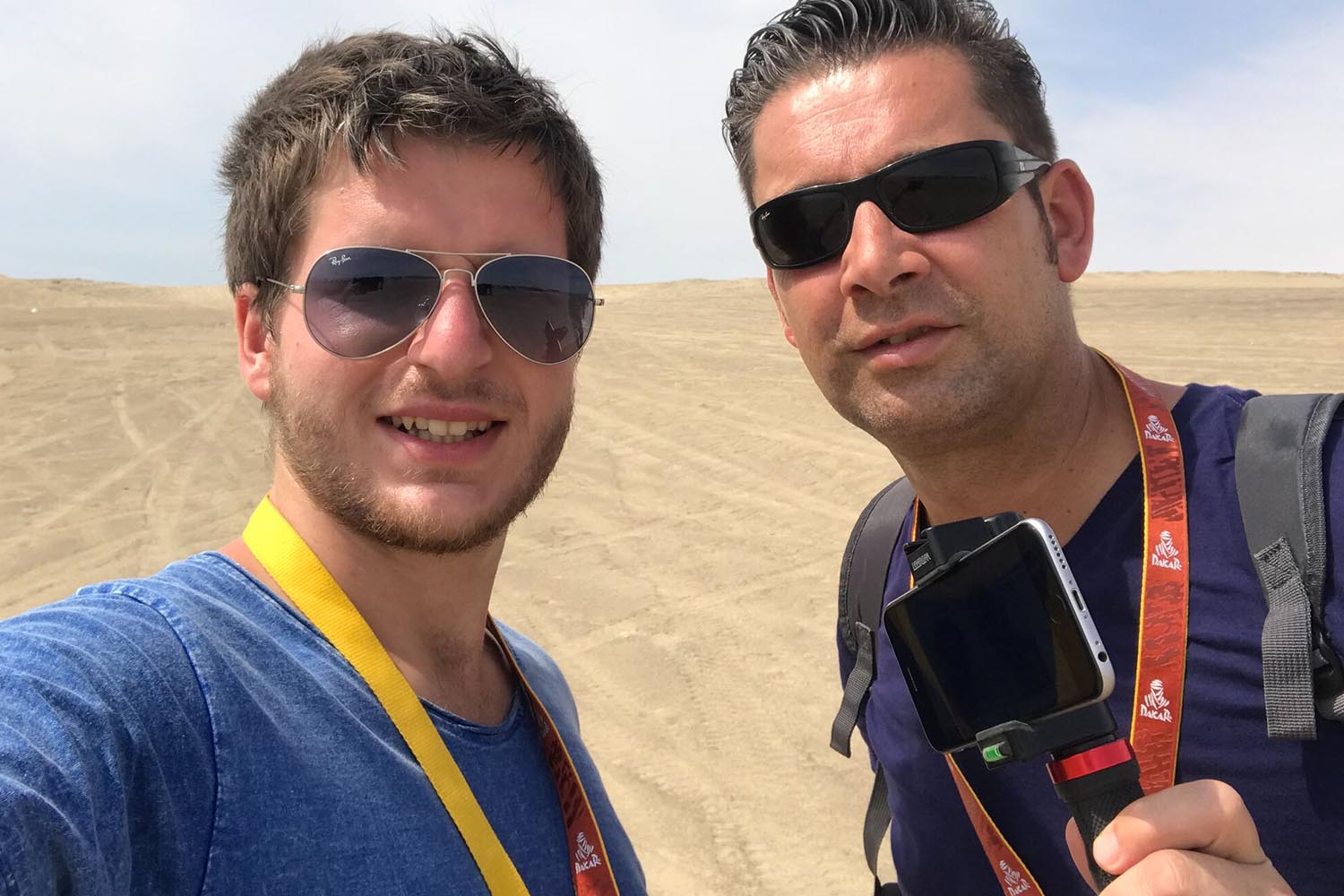 Twan Spierts and Ronald at the Dakar Rally