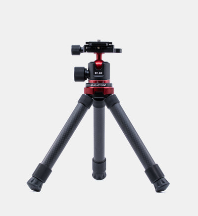 Studio shot of Beastgrip BT-60 mini tripod with carbon fiber build for professional iPhone and Android filmmaking and photography