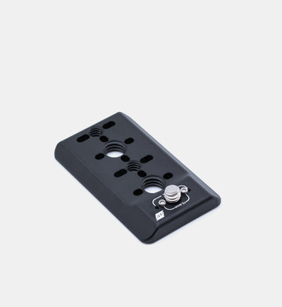 Studio shot of Beastgrip Quick Release Plate with locating pins — ideal for mounting Beastcage to tripods and gimbals with secure, repeatable alignment.